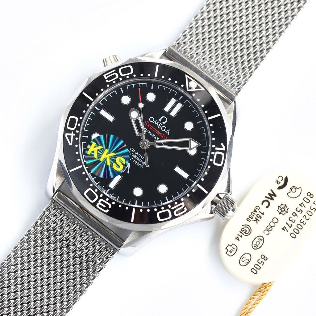 VARELLO CLASSIC DIVER 300 BLACK CERAMIC TITANIUM MESH