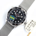 VARELLO CLASSIC DIVER 300 BLACK CERAMIC TITANIUM MESH