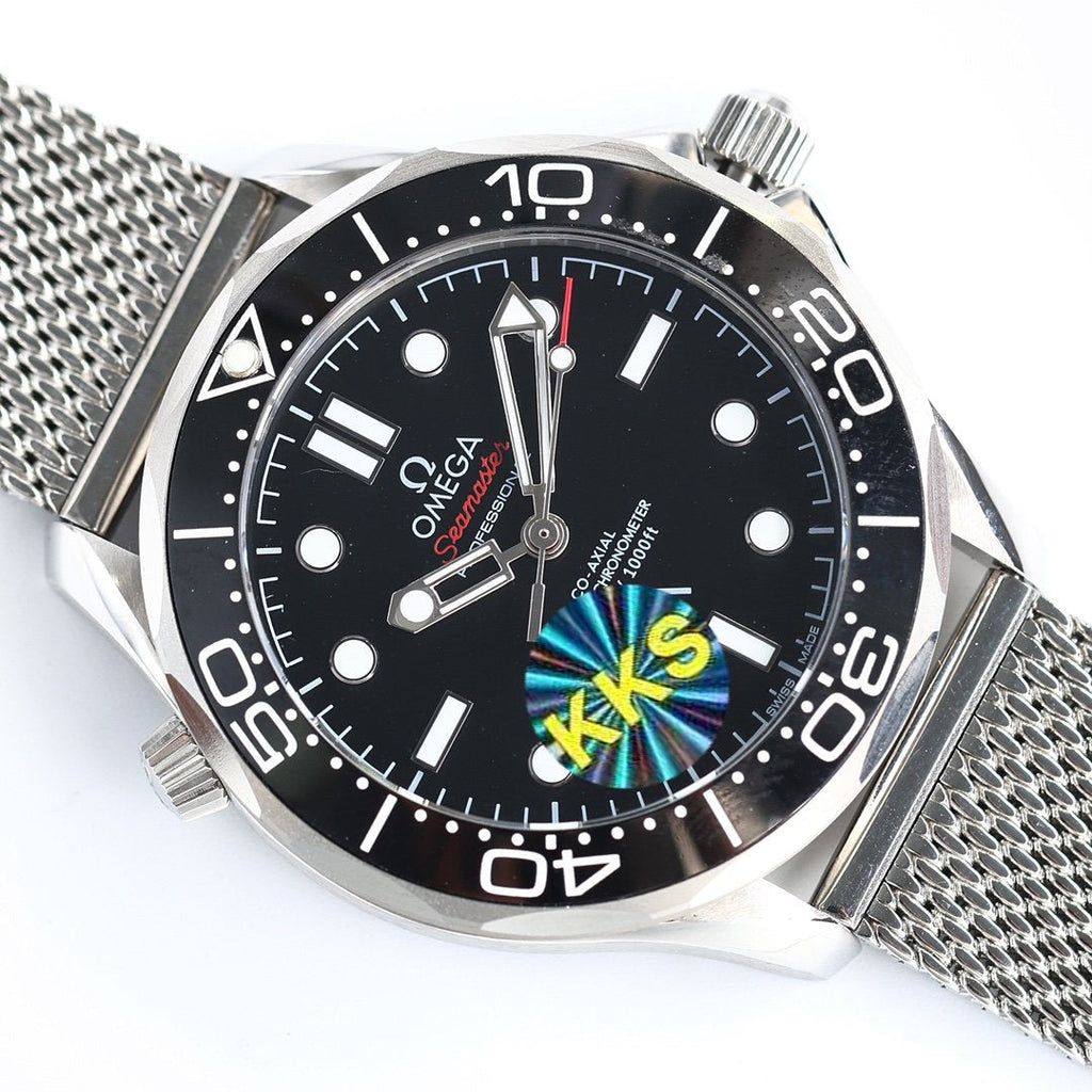 VARELLO CLASSIC DIVER 300 BLACK CERAMIC TITANIUM MESH