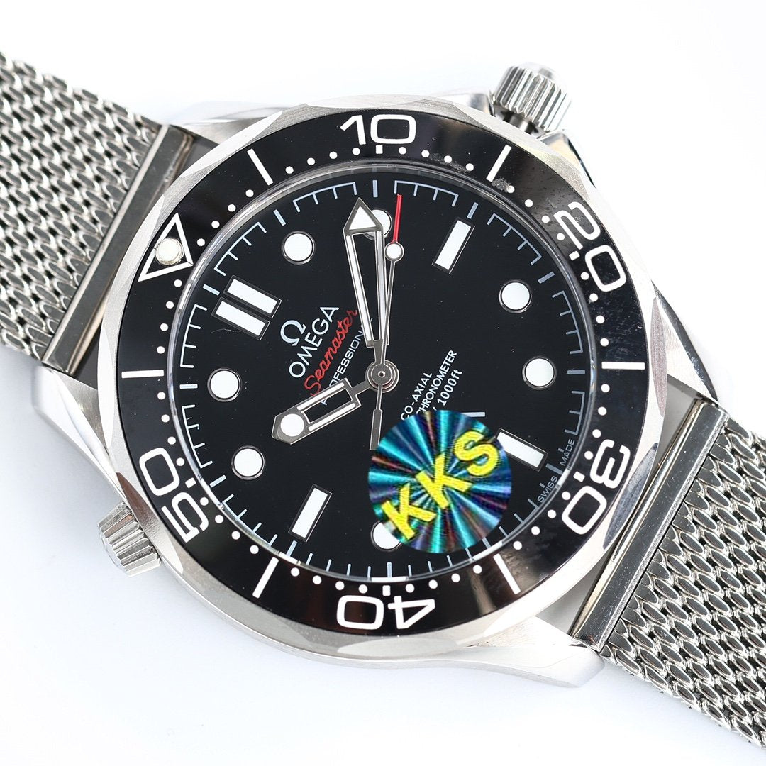 VARELLO CLASSIC DIVER 300 BLACK CERAMIC TITANIUM MESH