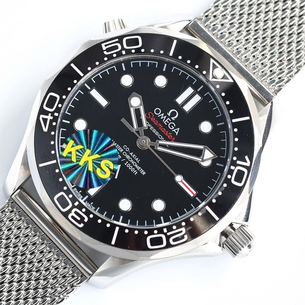 VARELLO CLASSIC DIVER 300 BLACK CERAMIC TITANIUM MESH