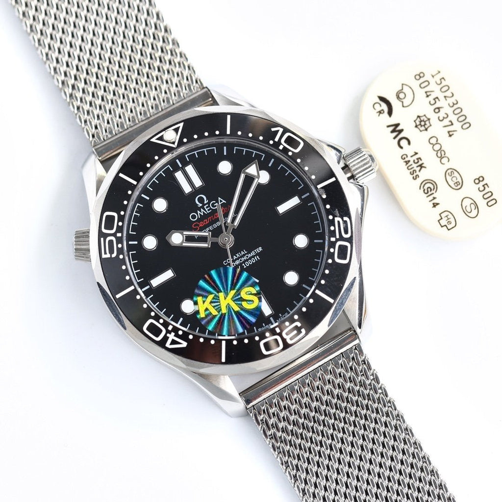 VARELLO CLASSIC DIVER 300 BLACK CERAMIC TITANIUM MESH