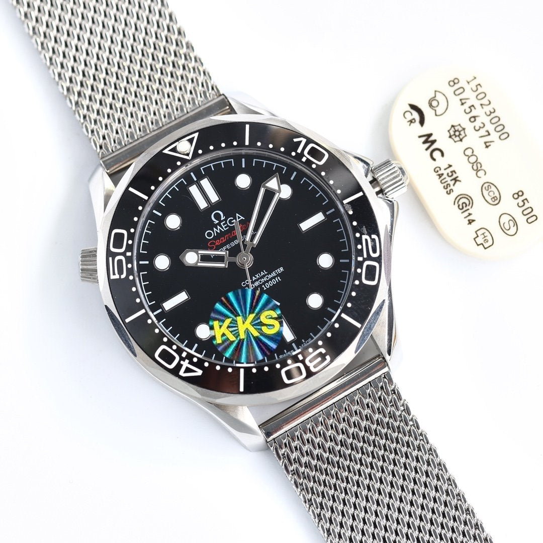 VARELLO CLASSIC DIVER 300 BLACK CERAMIC TITANIUM MESH