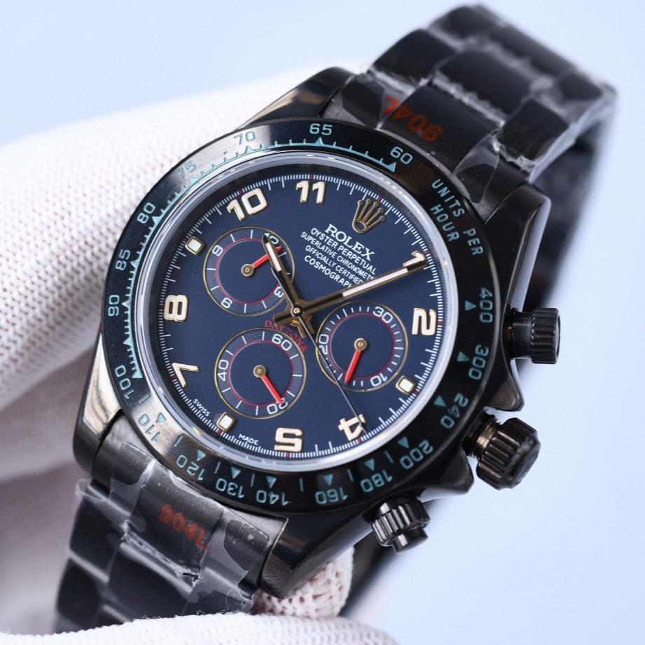 CLASSIC 40MM CUSTOM BLACK CASE WATCH