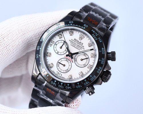 CLASSIC 40MM CUSTOM BLACK CASE WATCH