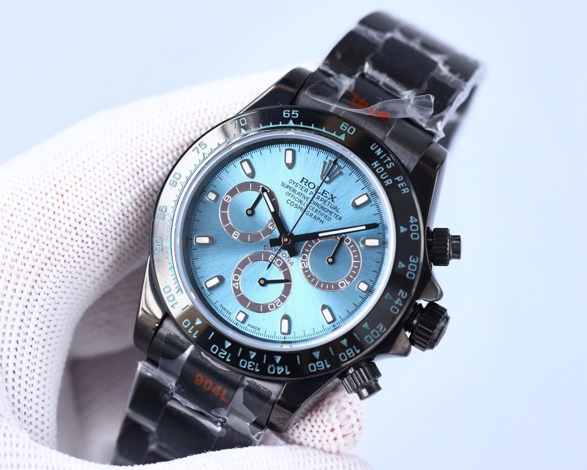 CLASSIC 40MM CUSTOM BLACK CASE WATCH