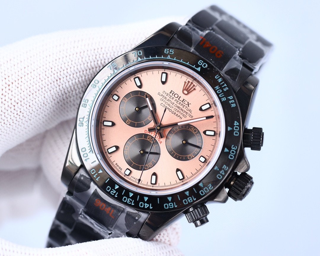 CLASSIC 40MM CUSTOM BLACK CASE WATCH