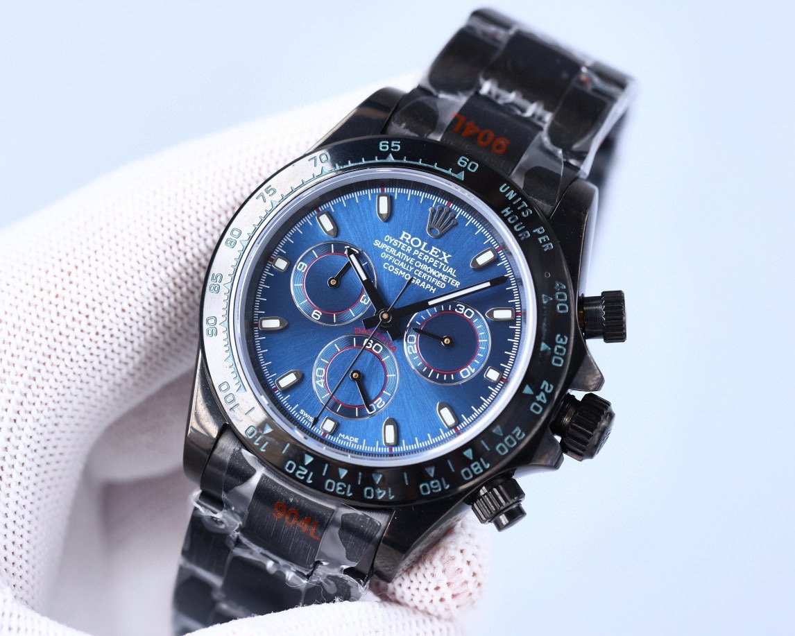 CLASSIC 40MM CUSTOM BLACK CASE WATCH