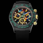 CLASSIC 40MM CUSTOM BLACK CASE CHRONOGRAPH WATCH
