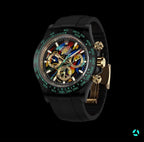 CLASSIC 40MM CUSTOM BLACK CASE CHRONOGRAPH WATCH