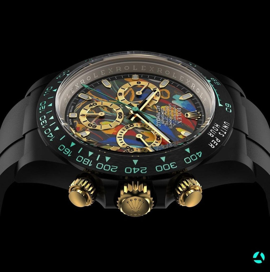 CLASSIC 40MM CUSTOM BLACK CASE CHRONOGRAPH WATCH