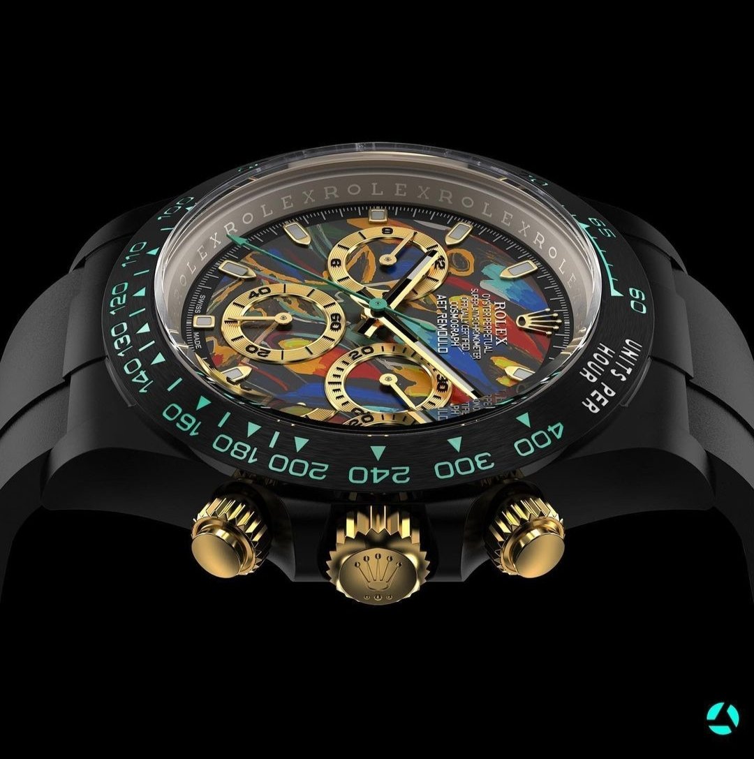 CLASSIC 40MM CUSTOM BLACK CASE CHRONOGRAPH WATCH