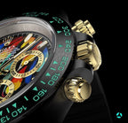 CLASSIC 40MM CUSTOM BLACK CASE CHRONOGRAPH WATCH