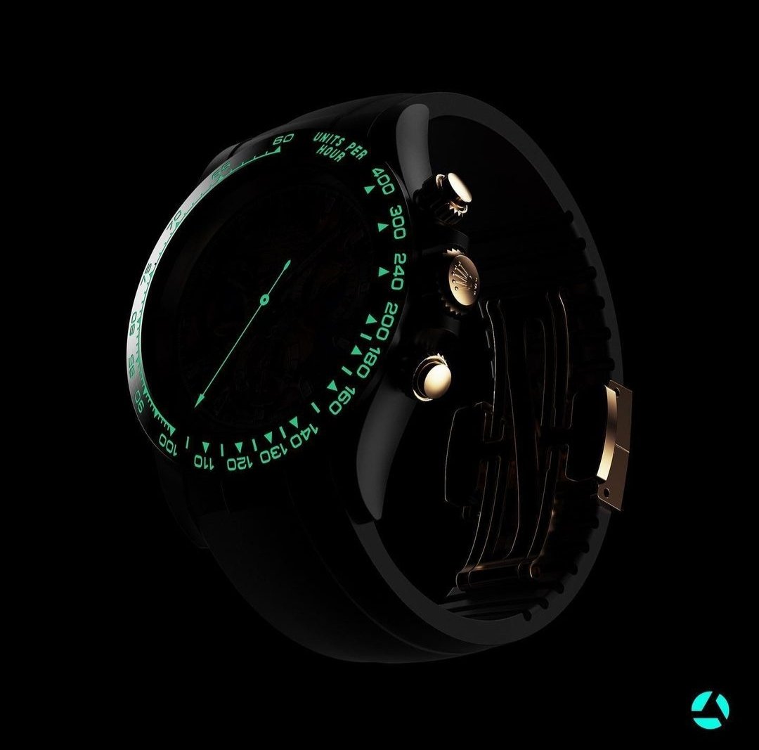 CLASSIC 40MM CUSTOM BLACK CASE CHRONOGRAPH WATCH