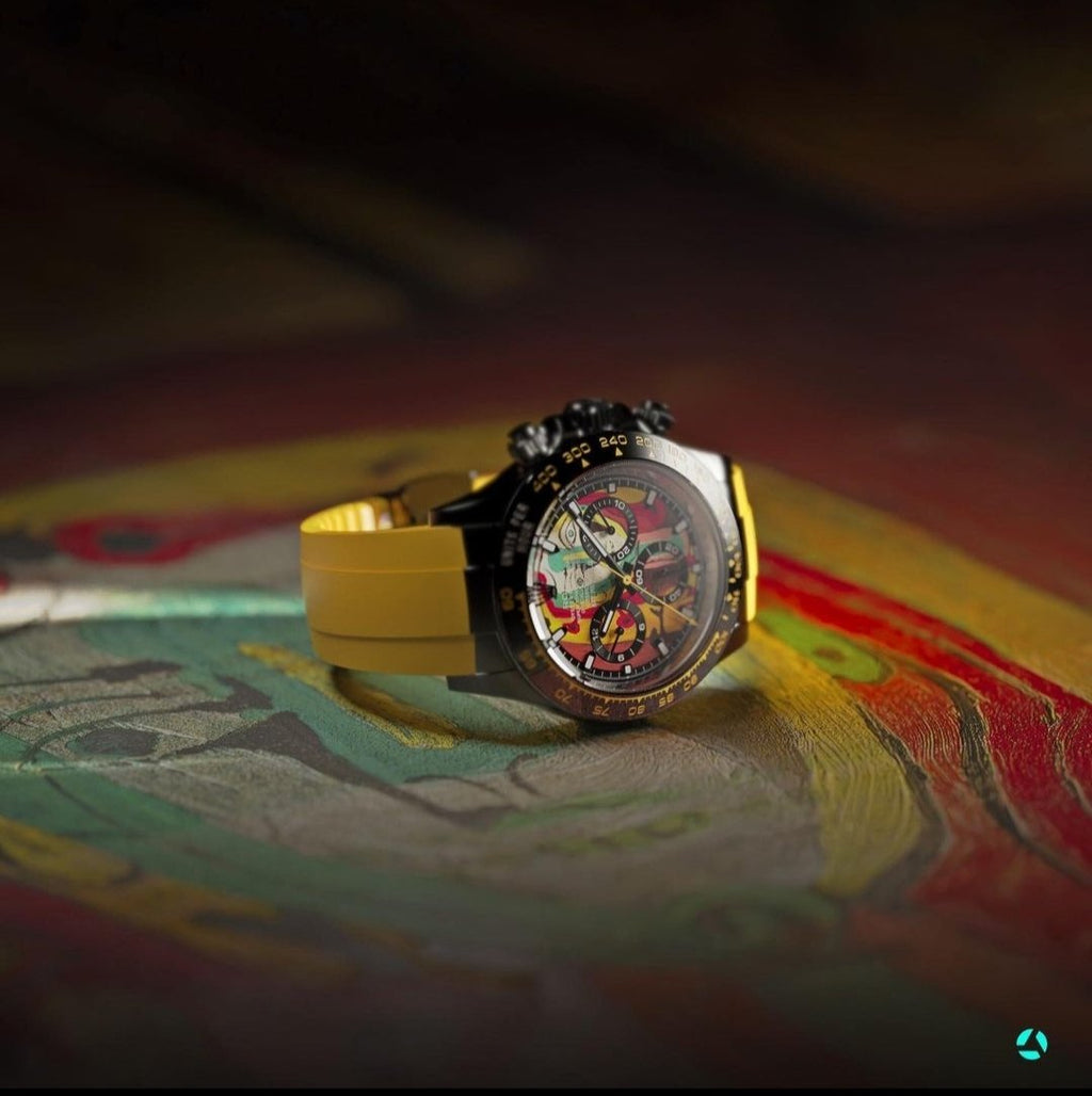 CLASSIC 40MM CUSTOM YELLOW CHRONOGRAPH WATCH
