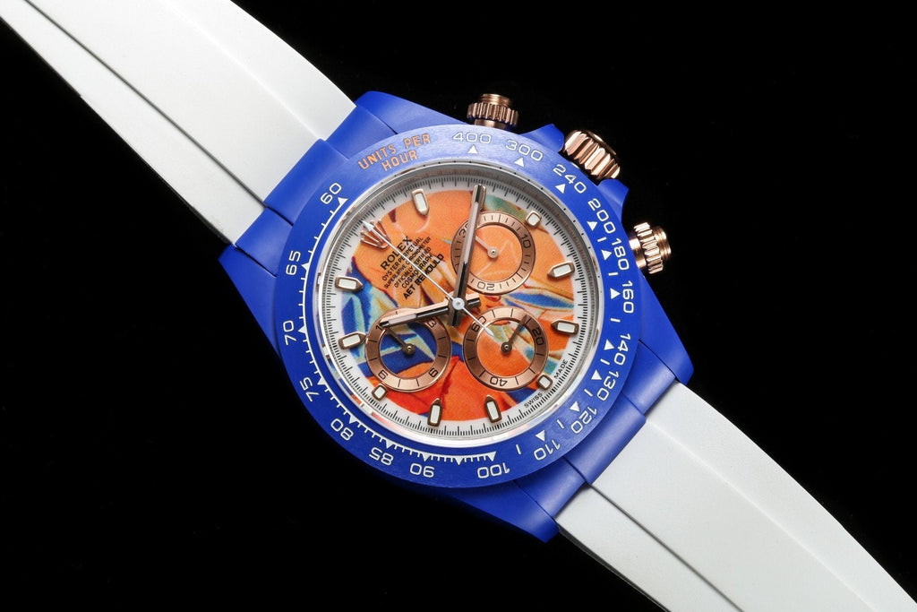 CLASSIC 40MM CUSTOM BLUE CASE CHRONOGRAPH WATCH