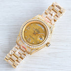 CLASSIC 41MM GOLD-TONE FULL DIAMOND-SET WATCH