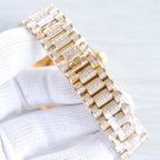 CLASSIC 41MM GOLD-TONE FULL DIAMOND-SET WATCH