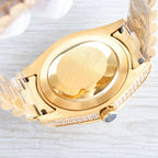 CLASSIC 41MM GOLD-TONE FULL DIAMOND-SET WATCH