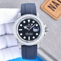 CLASSIC 42MM CUSTOM DIAMOND BEZEL BLACK DIAL WATCH