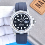 CLASSIC 42MM CUSTOM DIAMOND BEZEL BLACK DIAL WATCH