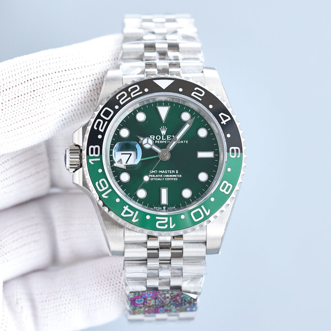CLASSIC GMT GREEN & BLACK BEZEL GREEN DIAL WATCH