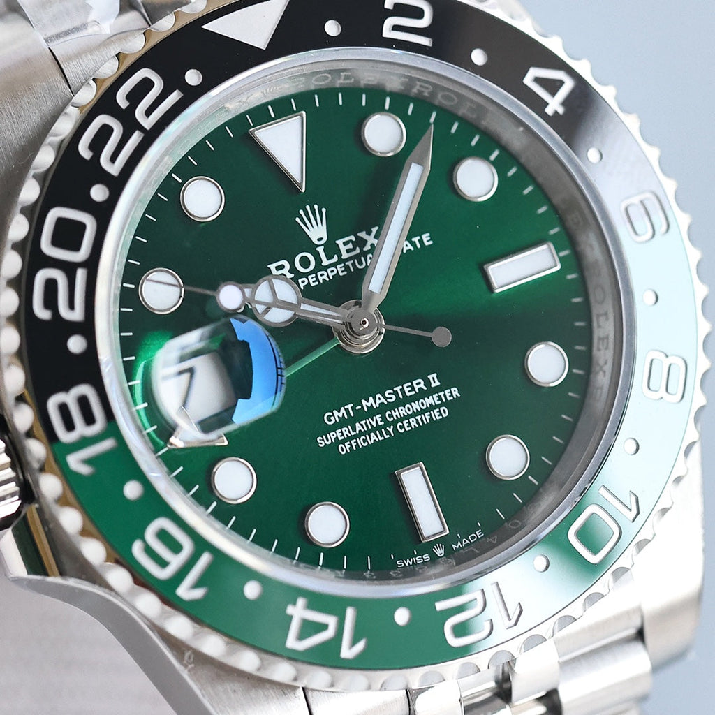 CLASSIC GMT GREEN & BLACK BEZEL GREEN DIAL WATCH