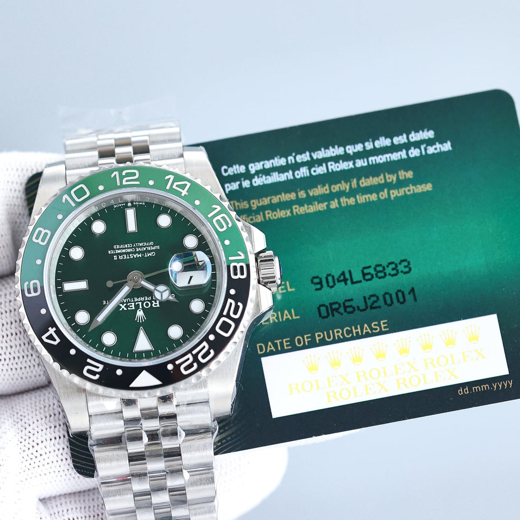 CLASSIC GMT GREEN & BLACK BEZEL GREEN DIAL WATCH