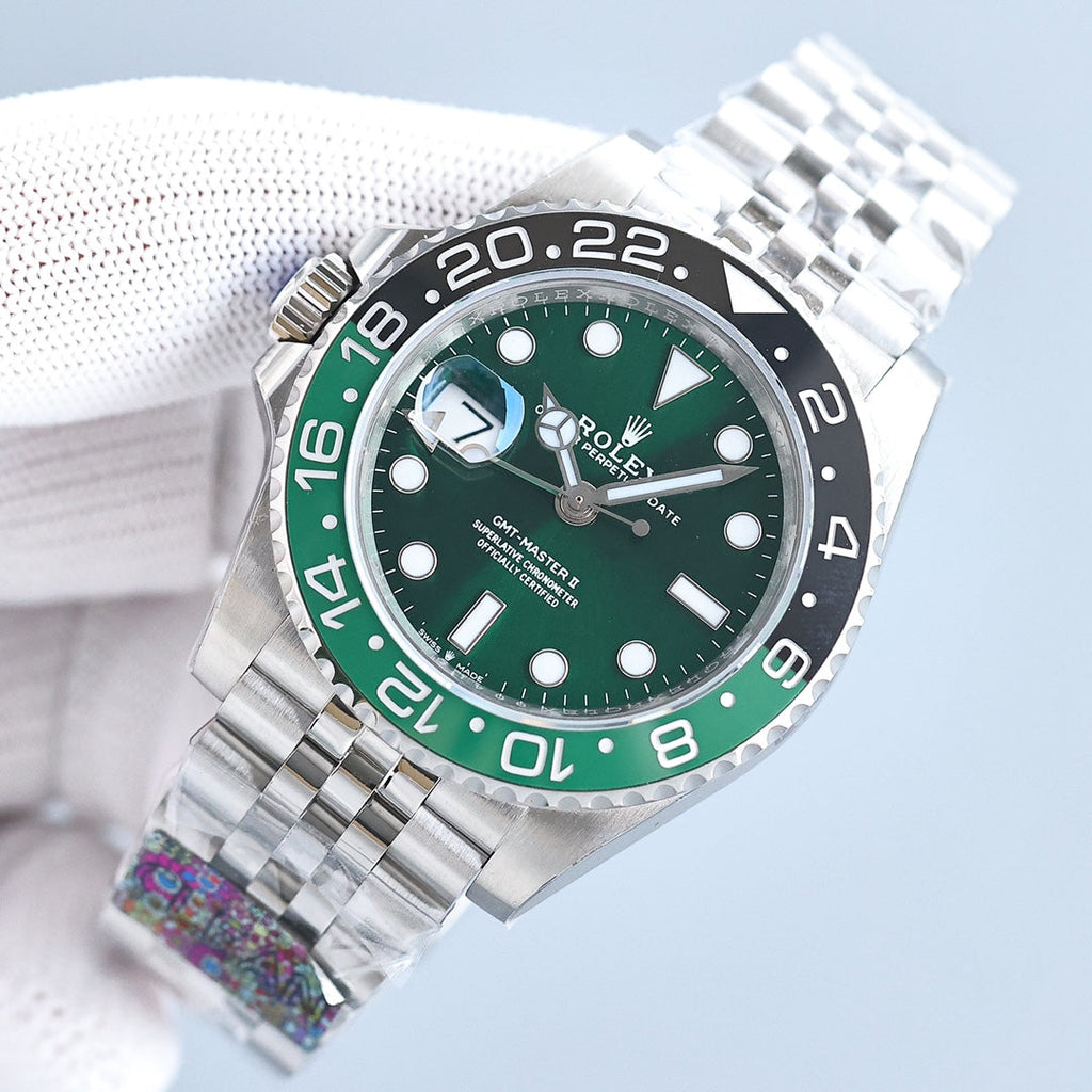 CLASSIC GMT GREEN & BLACK BEZEL GREEN DIAL WATCH