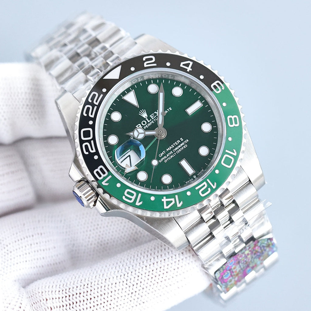 CLASSIC GMT GREEN & BLACK BEZEL GREEN DIAL WATCH
