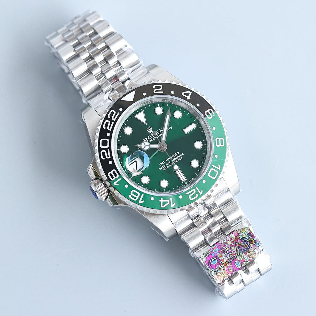 CLASSIC GMT GREEN & BLACK BEZEL GREEN DIAL WATCH