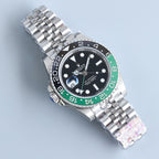 CLASSIC GMT GREEN & BLACK BEZEL STEEL BRACELET WATCH