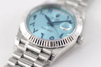 CLASSIC 41MM STAINLESS STEEL LIGHT BLUE DIAL ARABIC NUMERAL WATCH
