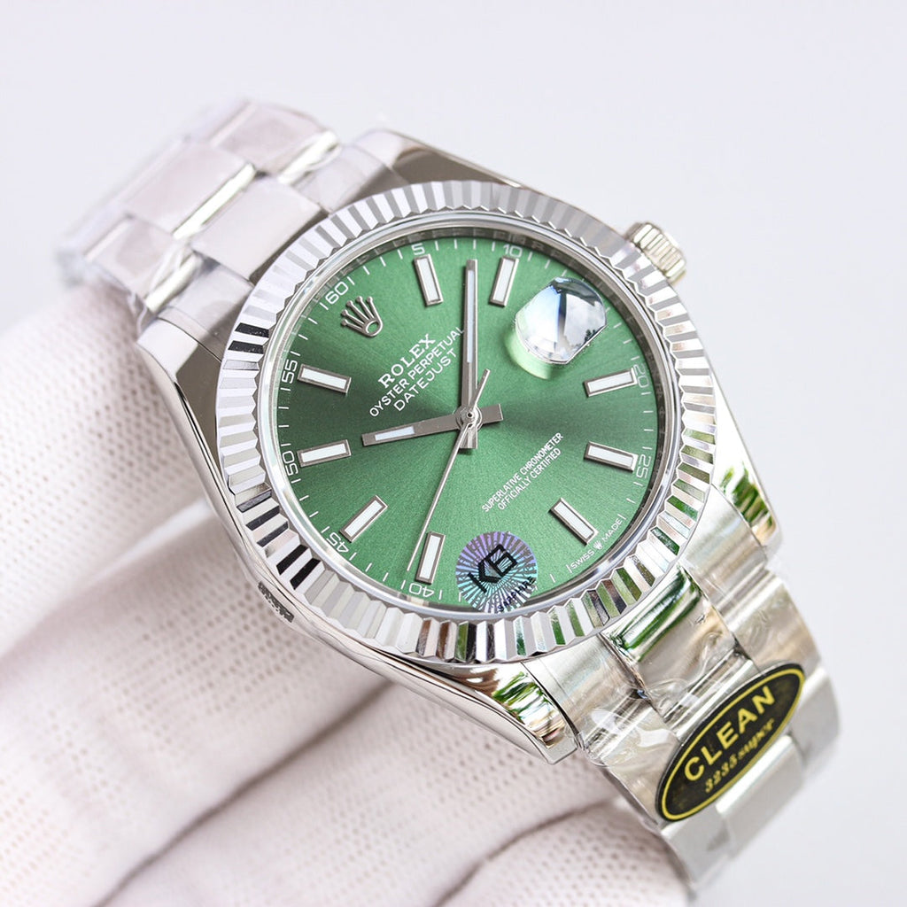 CLASSIC 41MM STEEL CASE GREEN DIAL WATCH