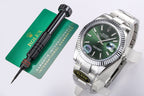CLASSIC 41MM STEEL CASE GREEN DIAL WATCH