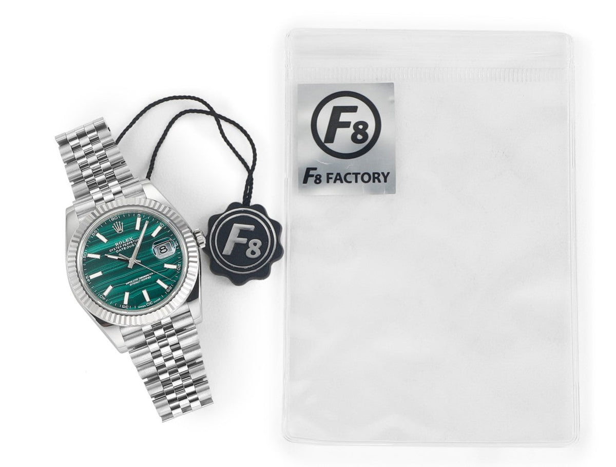 CLASSIC 41MM STEEL CASE MALACHITE DIAL WATCH