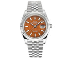 CLASSIC 41MM STEEL CASE TIGER EYE DIAL WATCH