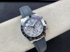CLASSIC STEEL CASE CERAMIC WHITE MOP DIAL DIAMOND NUMERAL WATCH