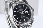CLASSIC 41MM SILVER CASE BLACK DIAL WATCH
