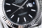 CLASSIC 41MM SILVER CASE BLACK DIAL WATCH