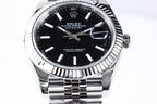 CLASSIC 41MM SILVER CASE BLACK DIAL WATCH