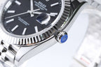 CLASSIC 41MM SILVER CASE BLACK DIAL WATCH