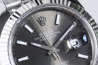 CLASSIC 41MM GREY DIAL SILVER-TONE CASE WATCH
