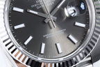 CLASSIC 41MM GREY DIAL SILVER-TONE CASE WATCH