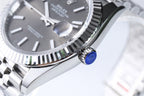 CLASSIC 41MM GREY DIAL SILVER-TONE CASE WATCH