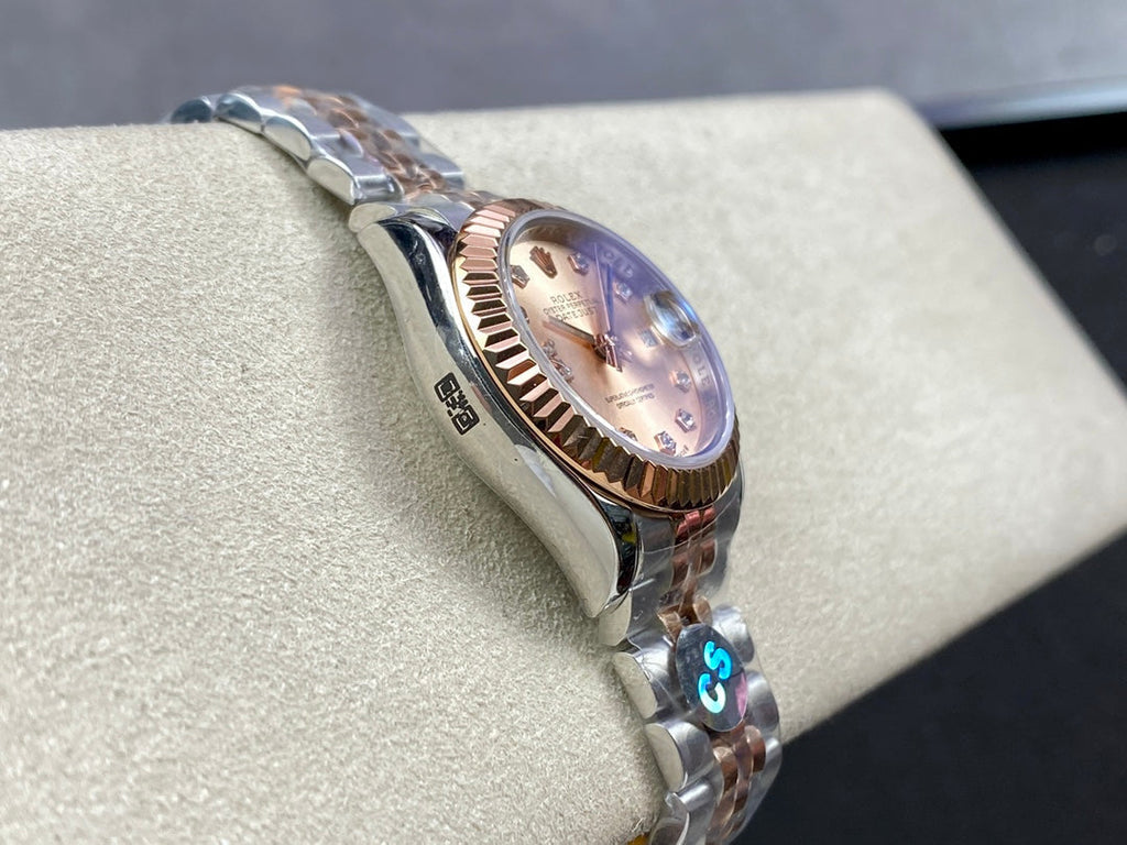 CLASSIC 28MM TWO-TONE PINK GOLD-TONE STEEL WATCH