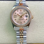 CLASSIC 28MM TWO-TONE ROSE GOLD-TONE DIAMOND BEZEL WATCH