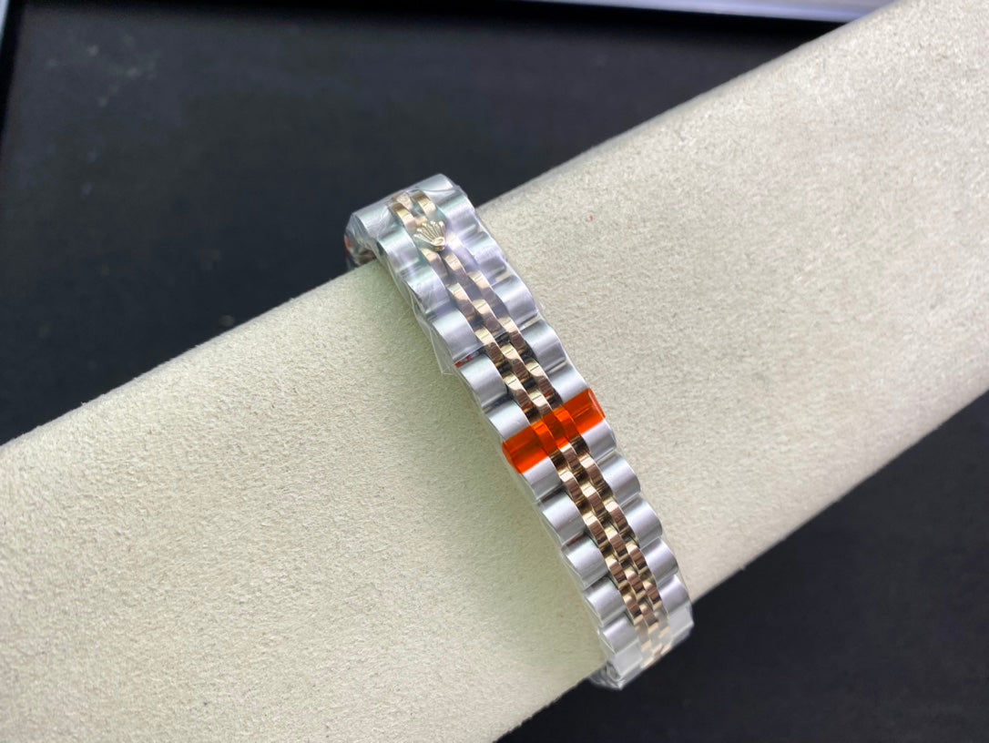 CLASSIC 28MM TWO-TONE ROSE GOLD-TONE DIAMOND BEZEL WATCH