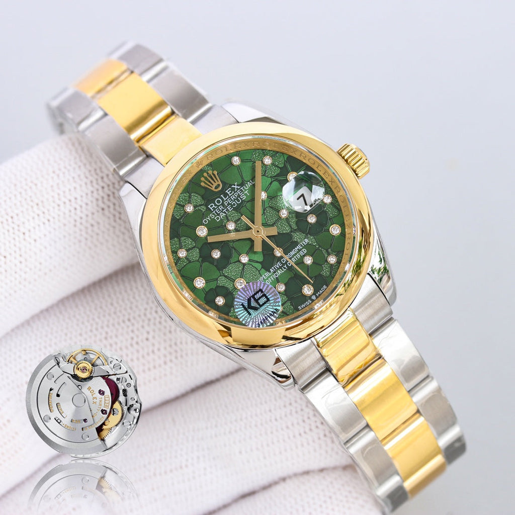 CLASSIC 31MM GOLD-TONE CASE BLUE DIAL WATCH