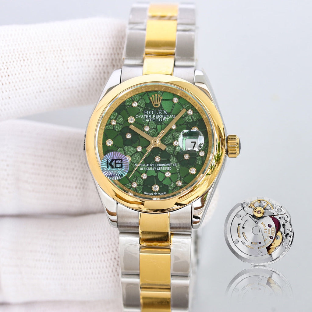 CLASSIC 31MM GOLD-TONE CASE BLUE DIAL WATCH